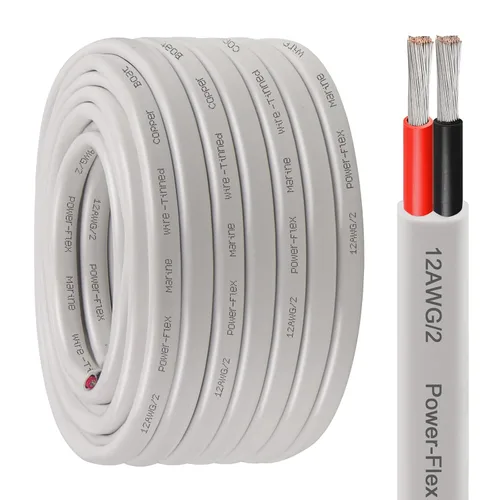 Miniatura 18 de Cable marino dúplex de calibre 10, cable de cobre estañado para barco, 150 pies, 10 AWG, estándar de EE. UU., OFC, alambre de cobre libre de oxígeno