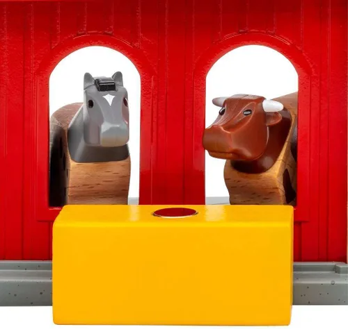 Miniatura 2 de BRIO 36012 Animal Barn with Heno Wagon Accesorios para Niños a partir de 3 Años
