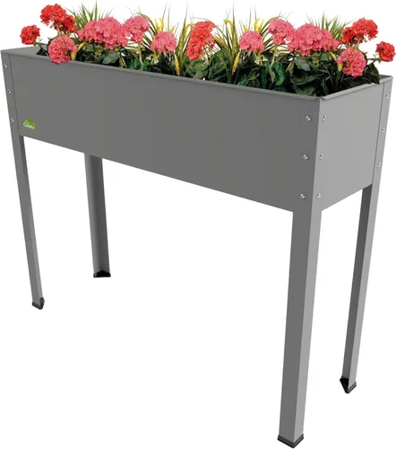 Miniatura 8 de Bio Green Freising-L - Cama de jardín elevada de metal con drenaje Pequeña maceta galvanizada y con recubrimiento de polvo para exteriores