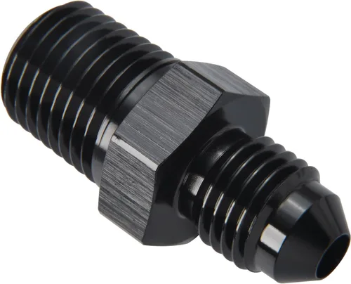Miniatura 30 de 3AN macho Flare a 1/4 NPT tubo macho 90 grados codo adaptador unión aluminio negro