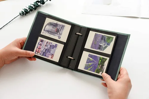 Miniatura 2 de Ablus Mini álbum de fotos con 100 bolsillos - Compatible con Fujifilm Instax y Polaroid Snap Plus Kodak Mini Films (Beige)