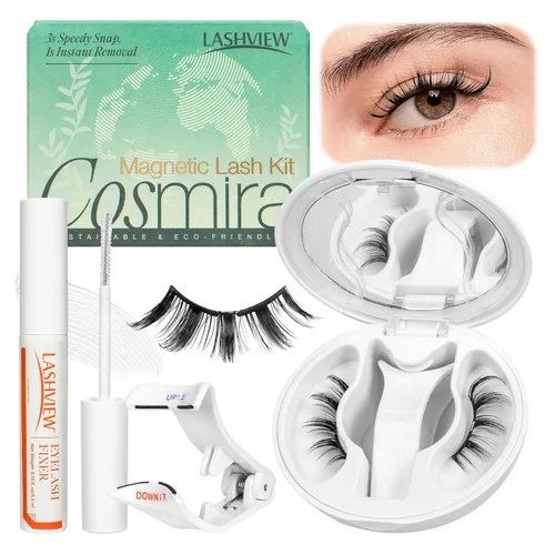 Miniatura 22 de Lashview Ellipse Extensiones de pestañas planas de 0.15 mm, rizo C de 0.43 pulgadas, negro visón, pestañas individuales, súper mate, extremadamente