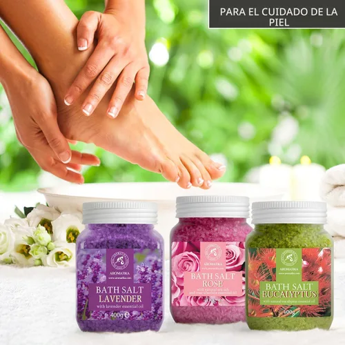 Miniatura 7 de Sales de baño de rosas de 46 onzas, aceite de palisandro natural y extracto de rosa, lo mejor para relajarse - Buen sueño - Belleza - Bañarse