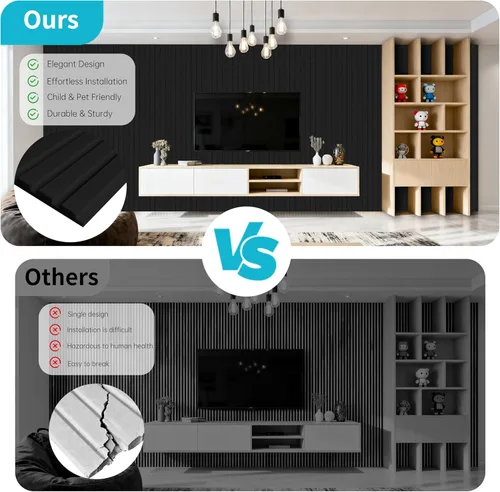 Miniatura 5 de EVERECO Paquete de 6 paneles acústicos de doble capa gruesa de 47.2 x 23.6 x 0.72 pulgadas, paneles insonorizados para pared autoadhesivos, paneles