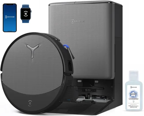 ECOVACS DEEBOT T90 PRO OMNI Robot Aspirador y trapeador, succión de 30,000 Pa, mopa de rodillo OZMO autolimpiante instantánea, limpieza TruEdge de
