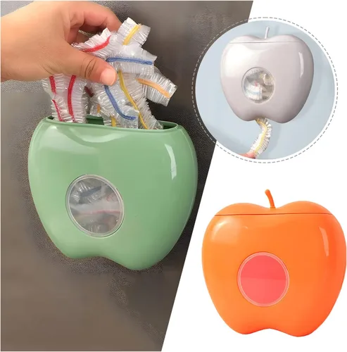 Miniatura 9 de Caja de almacenamiento de plástico, bolsa de conservación fresca, organizador de cocina, montado en la pared, gran capacidad, sin perforaciones