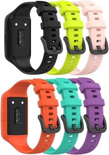 Miniatura 4 de Senter Correa de repuesto de goma suave de liberación rápida para Huawei Band 7 Smart Watch 10 pzas