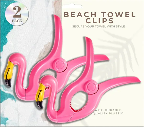 Miniatura 16 de PERFORMORE Clips de toalla de playa, paquete de 2 clips portátiles para toallas, clips de seguridad para sillas de playa, terraza, patio, piscina
