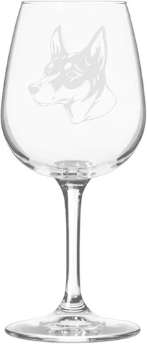 Miniatura 164 de Copa de vino de 12.75 onzas con diseño de perro grabado