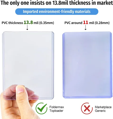 Miniatura 3 de 100 Toploaders para tarjetas, protector de tarjetas Toploader 35PT, fundas de plástico duro de 3 x 4 pulgadas, protector de tarjeta de béisbol