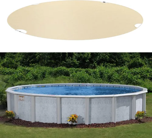 Miniatura 7 de TANG Cubiertas redondas de 10 pies para piscina de 6 pies para tanque redondo sobre el suelo, cubiertas de piscina de hojas de invierno