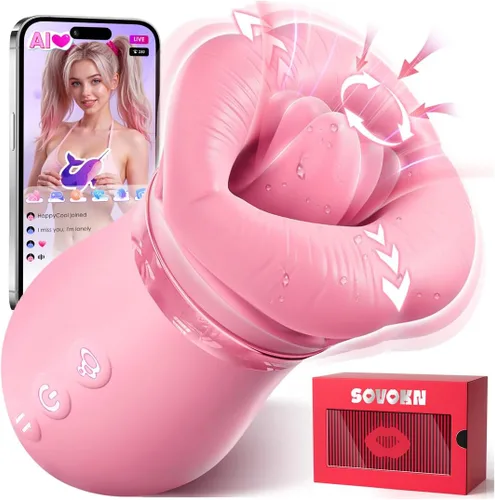 Miniatura 13 de Vibrador de juguete sexual para adultos para mujeres – Sovokn 5 en 1 vibrador de succión bucal rosa juguete sexual 10 lamiendo la lengua, 3 juguetes