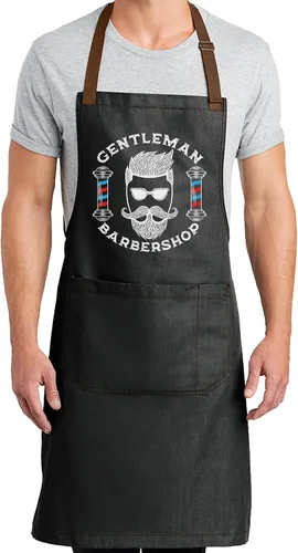 Miniatura 8 de TEEAMORE Delantal de peluquero Peluqueros Hombres Estilista Salón Delantales Dos Grandes Bolsillos Aseo Barbería.