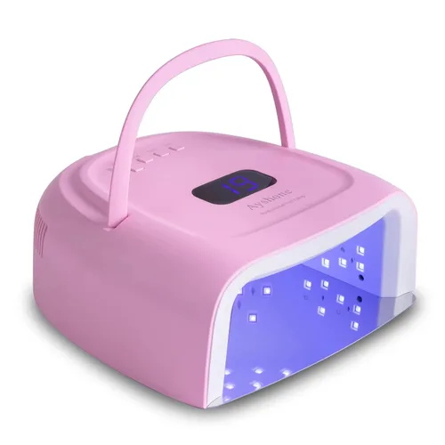 Miniatura 9 de Lámpara de uñas de gel LED recargable, 60W inalámbrico UV Led luz de uñas con mango de elevación Sensor táctil pantalla LCD (negro)