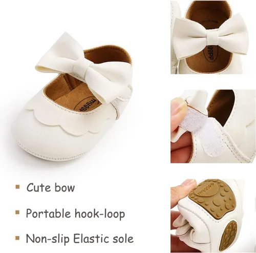 Miniatura 3 de Timatego Zapatos planos Mary Jane para bebé, suela suave, antideslizantes, para bebés, primeros pasos, boda, vestido de princesa, zapatos de cuna