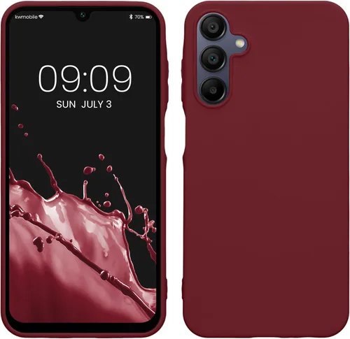 Miniatura 179 de kwmobile Funda compatible con Samsung Galaxy A23 4G / 5G - Funda de silicona TPU metálica suave y delgada - Rojo oscuro metálico
