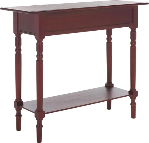 Miniatura 6 de SAFAVIEH Home Collection - Mesa consola de cereza oscura de romero con cajones y estante, consola de almacenamiento clásica contemporánea, diseño