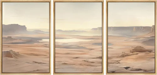 Miniatura 54 de SIGNWIN Lienzo enmarcado para pared, juego de arte tranquilo con reflejo de lago, acuarela, montaña y agua, ilustraciones modernas, arte abstracto