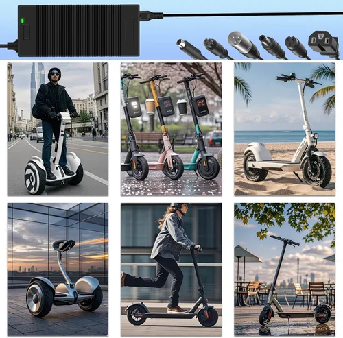 Miniatura 7 de LeMotech Cargador eléctrico de scooter de 54.6 V 2A con certificación UL, repuesto para Hiboy, Gotrax, GXL, Jetson, Razor, adaptador de corriente