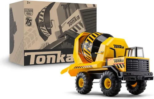 Miniatura 8 de Tonka Steel Classics Mighty Mezcladora de Cemento - Fabricada con Acero y Plástico Resistente, Camión de Construcción de Juguete Amarillo, Niños
