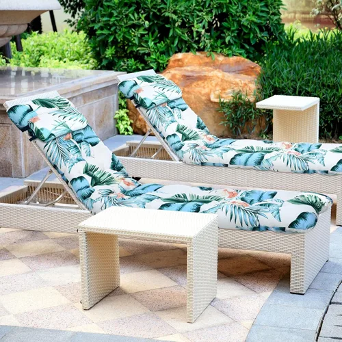 Miniatura 6 de Wesiti Cojín de descanso de 67 x 21 pulgadas, cojín para silla tumbona de patio para interiores y exteriores, tapete mecedora de repuesto