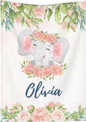 Miniatura 18 de Manta de bebé personalizada con nombre, manta de envolver personalizada con nombre para niñas y niños, recién nacidos, regalos para niños pequeños