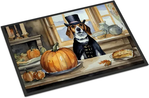 Miniatura 90 de Caroline's Treasures DAC1720MAT Affenpinscher - Tapete de otoño para cocina, con calabazas, 18 x 27 pulgadas, tapete para puerta delantera