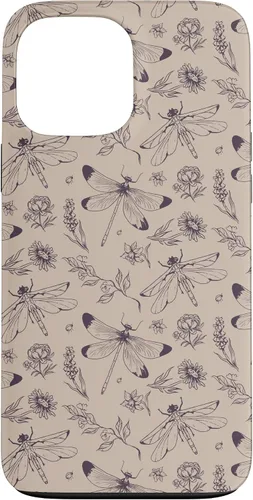 Miniatura 24 de Vintage Dragonfly Tan Sand Beige Wildflower Floral Flower Case for iPhone 16