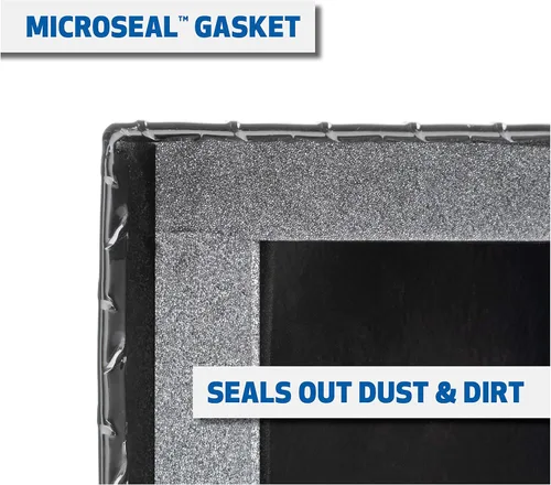 Miniatura 7 de UWS EC10312 Caja de herramientas de aluminio negro brillante de 63 pulgadas con pared gruesa, caja de herramientas para camiones delgada con tapa