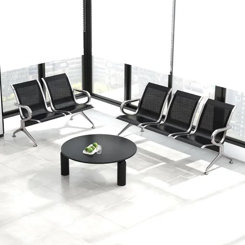Miniatura 12 de Silla de sala de espera, banco de recepción del aeropuerto con brazos, sillas de recepción de invitados, silla de oficina, banco de vestíbulo, banco