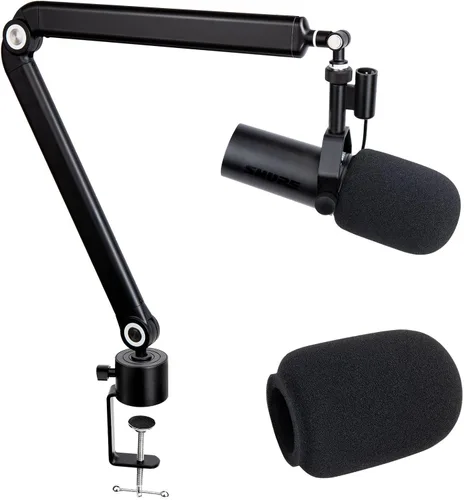 Miniatura 9 de SUNMON Shure SM7B - Brazo de brazo con filtro emergente, brazo de micrófono de ajuste gratuito compatible con micrófono SM7B, parabrisas