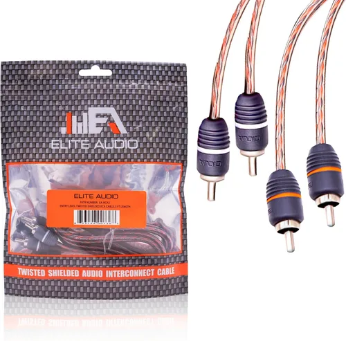 Miniatura 7 de Elite Audio EA-RCA1.5 Cable RCA estándar de 2 Ch - Par de cables trenzados macho a macho de 1.5 pies con reducción de ruido