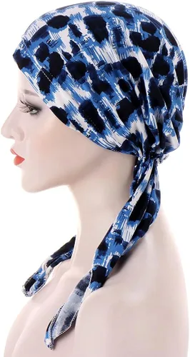 Miniatura 3 de Qhome - Pañuelo de cabeza con diamantes de imitación para mujer, gorra de quimioterapia, bandana de elastano Du Rag