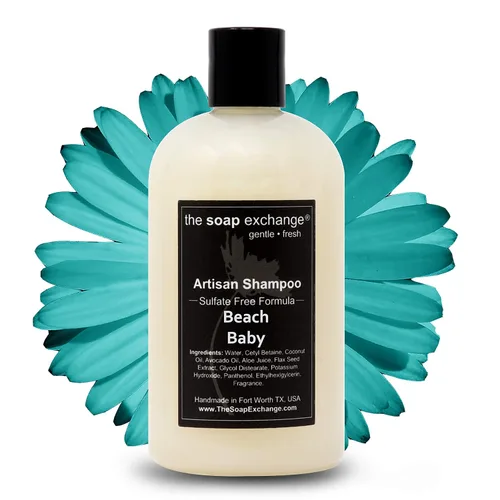 Miniatura 5 de The Soap Exchange Champú para el cabello, aroma a cuero de Texas, hecho a mano, 12 fl oz / 12.0 fl oz, cuidado natural del cabello artesanal, suave