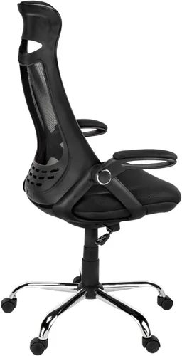 Miniatura 5 de Monarch Specialties 7268, altura ajustable, giratoria, ergonómica, reposabrazos, escritorio para computadora, trabajo, metal, negro, contemporáneo