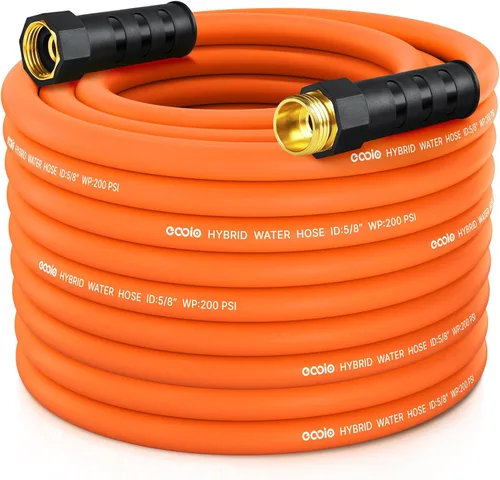 Miniatura 25 de Manguera de jardín de 3 x 5/8 pulgadas, manguera de agua resistente, flexible y duradera, resistente a las torceduras, ligera, manguera híbrida a