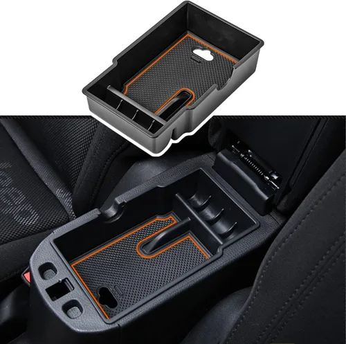 Miniatura 14 de EDBETOS Organizador de bandeja de consola central compatible con accesorios Jeep Renegade 2015-2019 2020 2021 2022 2023, caja de guantes de Negro