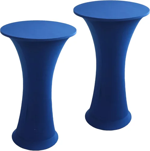 Miniatura 17 de Mantel Redondo Elástico de Spandex para Cóctel, Paquete de 2, 24"x43" Cubierta de Mesa Ajustada Highboy Elástica, Mantel Redondo de Cóctel para Mesa