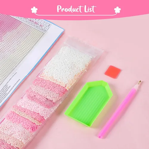 Miniatura 7 de QAZWSX Kits de pintura de diamantes de softbol divertido amor gráfico pintura de diamantes DIY 5D arte de gemas para adultos niñas, accesorios