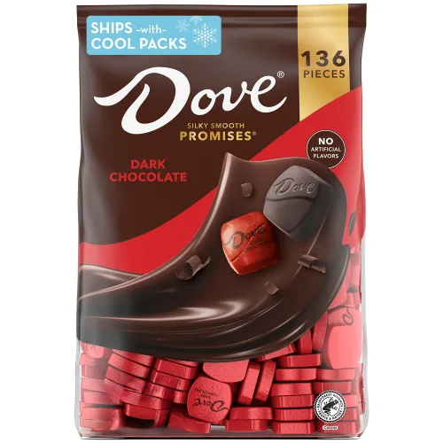 Miniatura 11 de DOVE PROMISES Bolsa de paquete a granel de caramelos de chocolate con leche envueltos individualmente (38.09 oz, 136 piezas)