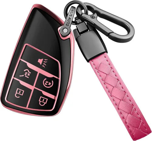 Miniatura 13 de Funda de llavero para Chevy con llavero de TPU suave, funda de protección compatible con Chevrolet Equinox Blazer Tahoe Suburban GMC Yukon Denali