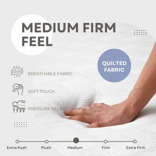 Miniatura 3 de L'Baiet Colchón de espuma viscoelástica de gel Twin de 6 pulgadas, cama refrescante de firmeza media en una caja, certificado CertiPUR-US
