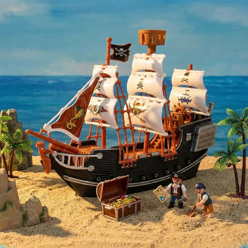 Miniatura 5 de Rhode Island Novelty - Barco pirata de 25 cm, uno por pedido