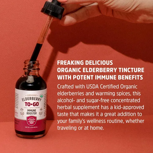 Miniatura 2 de to-Go Immune Booster - Delicioso, vegano, sin gluten, suplemento de hierbas tintura con potentes beneficios inmunológicos hechos solo