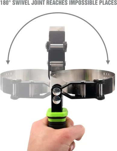 Miniatura 4 de OEMTOOLS 87112 Llave giratoria profesional para filtro de aceite (2-7/8 pulgadas - 3-3/8 pulgadas), llave pequeña para filtro de aceite, llave