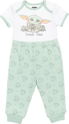 Miniatura 8 de STAR WARS Mandalorian The Child Baby Boys - Conjunto de canastilla con pantalones y babero