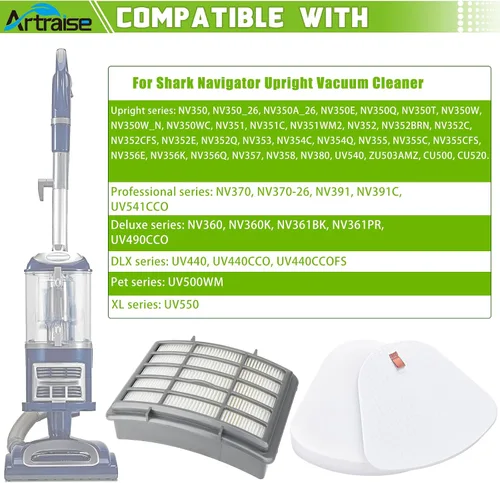 Miniatura 2 de Filtros para aspiradora Shark Navigator Lift Away Deluxe Vertical Reemplazo CU512 CU520 UV540 UV440 NV360 NV350 NV351 NV352 NV355 NV356 NV357 NV370