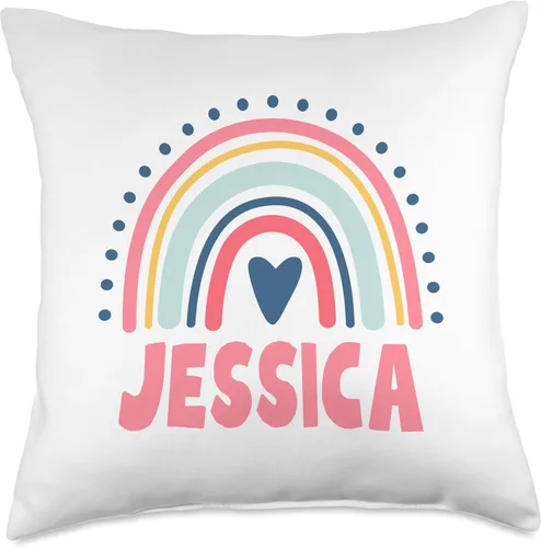 Miniatura 4 de Idea Regalo Personalizzata con Nome Gifts Idea Jessica Name Custom Woman Myth Legend Pink Birthday Party Throw Pillow, 16x16, Multicolor