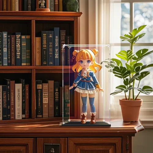 Miniatura 2 de Vitrina de acrílico transparente, vitrina autoensamblable para coleccionables, figuras de acción, muñecas, caja de vidrio alternativa para regalos