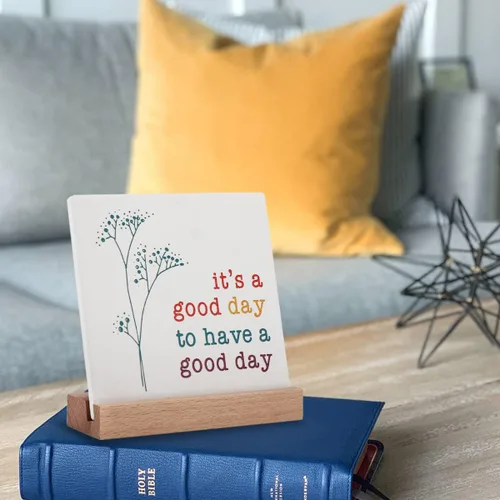 Miniatura 2 de Decoración positiva para oficina en casa, regalos motivacionales para mujeres, letrero «It's a Good Day» arte decorativo inspiracional